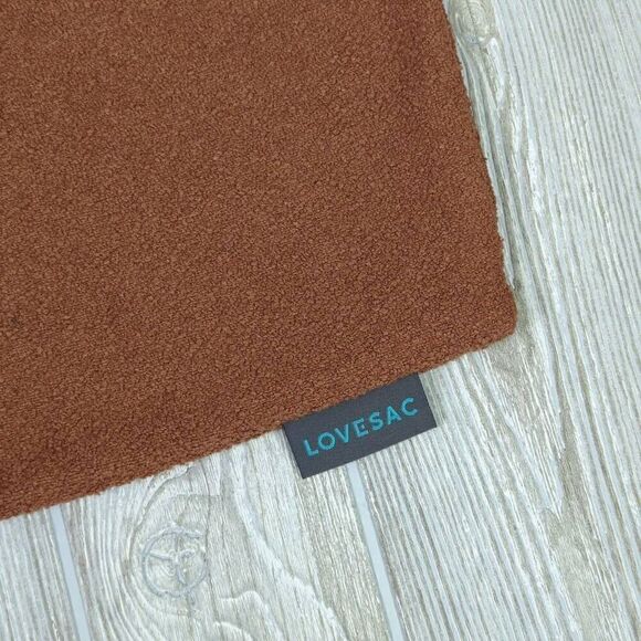 Brand New Lovesac Pillow Cover Sham With Buttons Brown Espresso - Picture 2 of 5